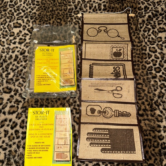 NOS/NIP: BUNDLE of (2) Vintage (6) Six Pocket HANGING Stor-It Organizer - Picture 1 of 6